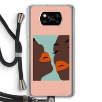 Orange lips: Xiaomi Poco X3 NFC Transparant Hoesje met koord