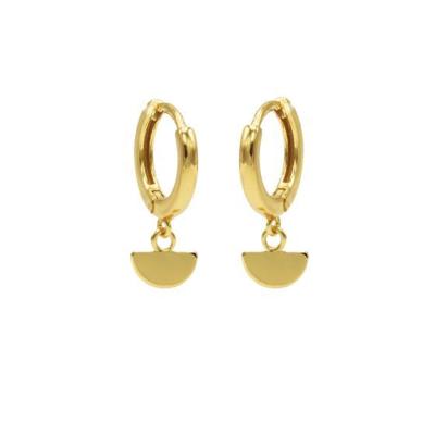 Karma Oorringen Hinged Hoops Half Disc | Goud