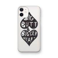 Big butt bigger heart: iPhone 12 mini Transparant Hoesje