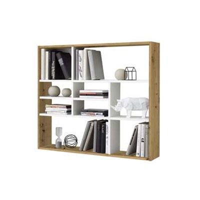 Wandrek Mika - eiken/mat wit - 78,5x90x16 cm - Leen Bakker