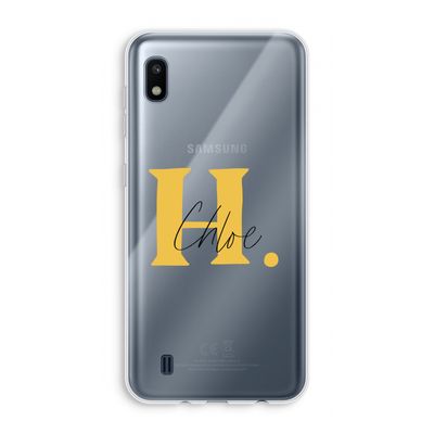 Amber Script: Samsung Galaxy A10 Transparant Hoesje