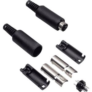 BKL Electronic 0204006 Miniatuur-DIN-connector Stekker, recht Aantal polen: 8 Zwart 1 stuk(s)