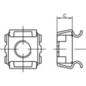 TOOLCRAFT 159337 Kooimoeren M8 Staal Galvanisch verzinkt 1000 stuk(s)