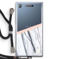 A touch of peach: Sony Xperia XZ1 Transparant Hoesje met koord