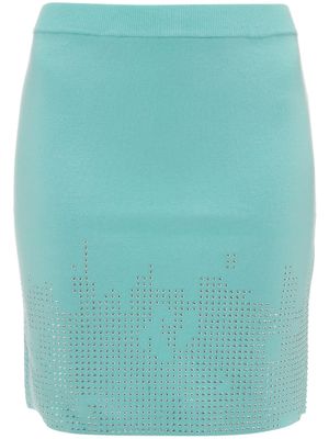 JW Anderson jupe en maille à détails de clous - Bleu