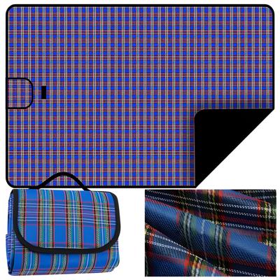 Malatec Picknickkleed - blauw - 145 x 180 cm - polyester - waterproof - ruitjes - picknicken Malatec Picknickkleed - blauw - 145 x 180 cm - polyester - waterproof - ruitjes - picknicken