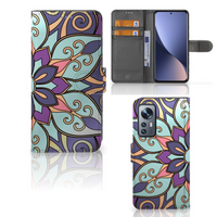 Xiaomi 12 | 12X Hoesje Purple Flower