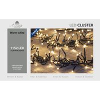 Clusterverlichting met timer en dimmer 1152 leds warm wit 7 meter - thumbnail