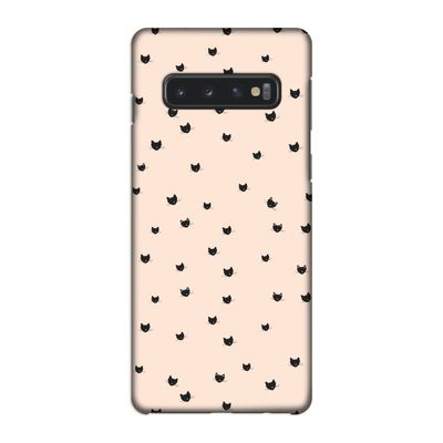Kleine kattenkopjes: Samsung Galaxy S10 4G Volledig Geprint Hoesje