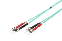 Digitus DK-2511-10/3 Glasvezel kabel 10 m ST I-VH OM3 Aqua-kleur