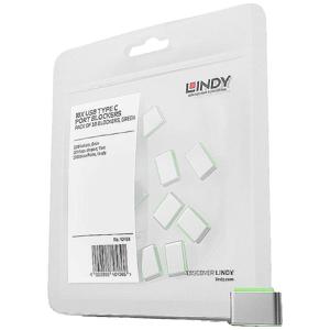 LINDY USB-C-poortsleutel Set van 10 stuks Groen Zonder sleutel