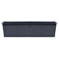 Prosperplast Plantenbak Ratolla - grijs - 50x17x15 cm - 8L - bloemenbak Prosperplast Plantenbak Ratolla - grijs - 50x17x15 cm - 8L - bloemenbak