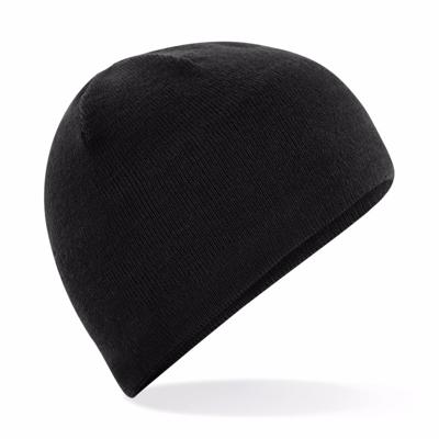 Beechfield Wintermuts - zwart - thermo microfleece - heren/dames - wol/acryl