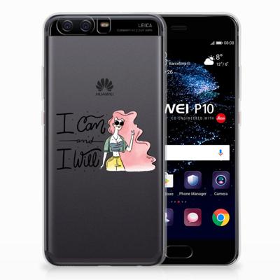 Huawei P10 Telefoonhoesje met Naam i Can Huawei P10 Telefoonhoesje met Naam i Can