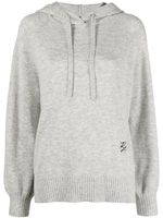 Karl Lagerfeld hoodie à logo brodé - Gris