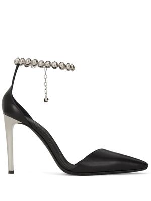 Giuseppe Zanotti escarpins à bride en chaîne - Noir