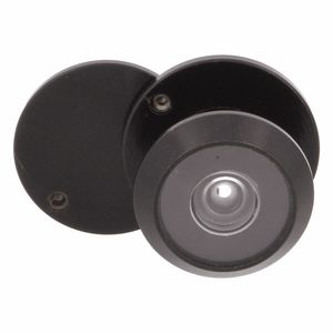 AMIG deurspion/kijkgat - 1x - zwart messing - deurdikte 15 tot 25mm - 160 graden kijkhoek - 14mm   -