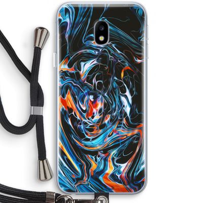 Black Unicorn: Samsung Galaxy J3 (2017) Transparant Hoesje met koord