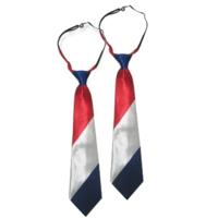 Stropdas Holland thema - 4x stuks - Nederlandse vlag - Koningsdag/supporters verkleed accessoires