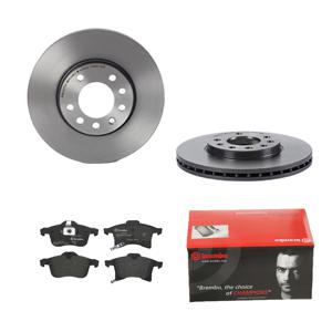 Remmenset, remschijf BREMBO, Remschijftype: Binnen geventileerd, Inbouwplaats: Vooras, u.a. für Vauxhall, Opel, Chevrolet