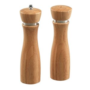 2-Delige SET Pepermolen en Zoutstrooier - FSC® Bamboe hout - Ø6 Hoogte