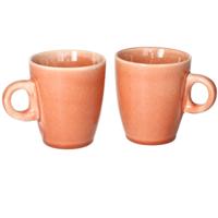 Siaki Koffiemok / theemok Faye - set 2x - terra - 220 ml - mokken - keramiek