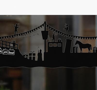 Raamsticker pakjesboot sinterklaas sticker