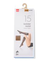 HEMA Kniekousen 15denier anti-ladder mat - 2 paar naturel (naturel)