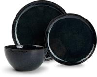 Salt & Pepper Serviesset Mielo Sapphire - 12-delig / 4 personen - 4 dinerborden, 4 ontbijtborden en 4 kommen