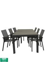 Qopps Kings tuintafel met Tampa stapel tuinstoel