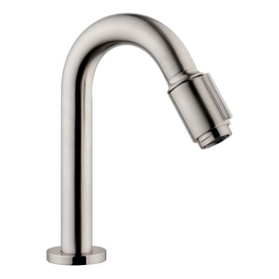 Fonteinkraan Wiesbaden Victoria | Opbouw | Koudwater kraan | Standaard model | Rond | Geborsteld staal PVD