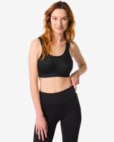 HEMA Niet Voorgevormde Sportbh High Support Zonder Beugel Zwart (zwart)
