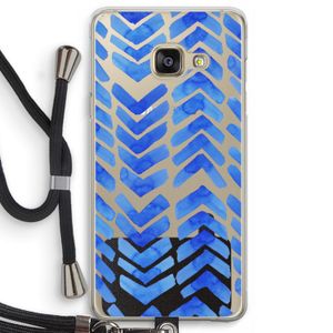 Blauwe pijlen: Samsung Galaxy A3 (2016) Transparant Hoesje met koord
