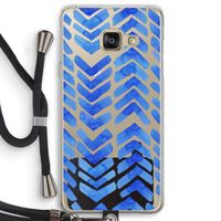 Blauwe pijlen: Samsung Galaxy A3 (2016) Transparant Hoesje met koord