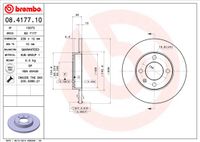 Remschijf BREMBO, Remschijftype: Massief, u.a. fÃ¼r Audi, VW, Seat