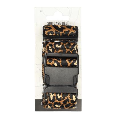 Enrico Benetti Kofferriem Luipaard Print Bruin