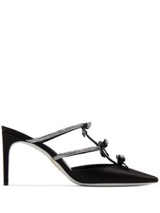 René Caovilla mules Caterina 90 mm en cuir - Noir