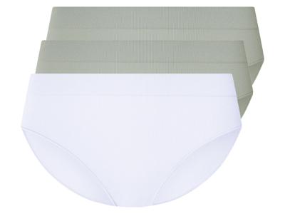 esmara 3 dames slips (Mint/wit, S (36/38))