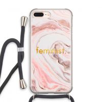 Feminist: iPhone 8 Plus Transparant Hoesje met koord