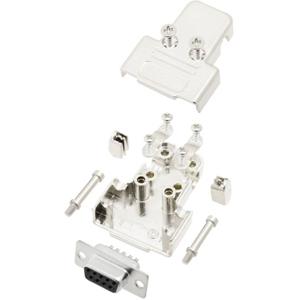 TRU COMPONENTS TCTRIM09DMSK 7708592 D-sub female connectorset 180 ° Aantal polen: 9 Soldeerkelk 1 stuk(s)