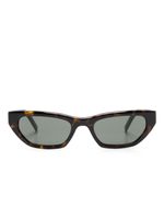 Saint Laurent Eyewear lunettes de soleil à monture papillon - Marron - thumbnail