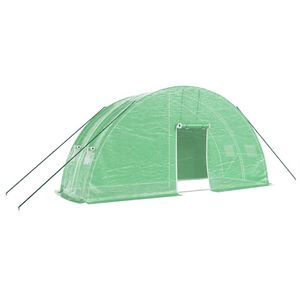 The Living Store Broeikas Staal - 6x2x2.85m - polyetheen - UV-bestendig - weerbestendig - scheurbestendig -