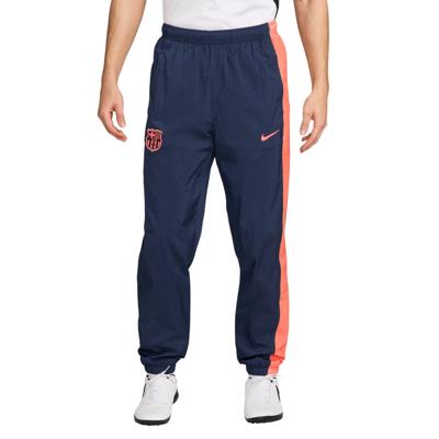 Nike FC Barcelona Total 90 Trainingsbroek Woven 2025-2026 Donkerblauw Oranje