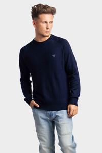 Guess Alec Raglac Sweater Heren Blauw - Maat S - Kleur: Blauw | Soccerfanshop