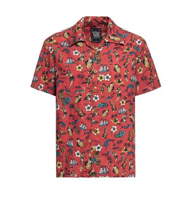 King Kerosin Hawaii Waikiki Shirt Red -XXXXXL