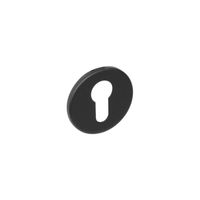 Intersteel Cilinderrozet rond geborsteld RVS mat zwart
