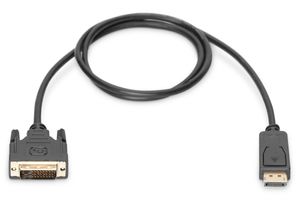 Digitus AK-340301-050-S DisplayPort-kabel DisplayPort / DVI Adapterkabel DisplayPort-stekker, DVI-D 24+1-polige stekker 5.00 m Zwart Schroefbaar