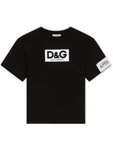 Dolce & Gabbana Kids t-shirt en coton à logo imprimé - Noir