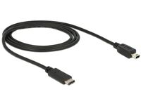 DeLOCK 83603 USB-kabel 1 m USB 2.0 USB C Mini-USB B Zwart - thumbnail