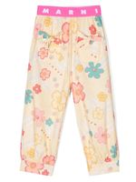 Marni Kids pantalon droit à fleurs - Jaune - thumbnail